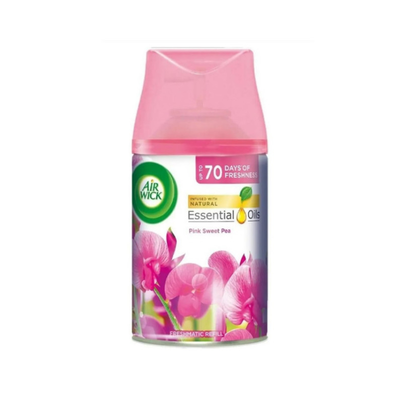 Airwick Freshmatic rozā saldais puķzirnītis 250ml refill (6 gab./iep.)