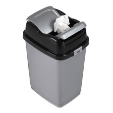 Atkritumu kaste Locked Easy pelēka-melna, 10L