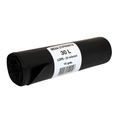 Maisi atkritumu 30L/15gab. 33mic. 52x64cm. melni