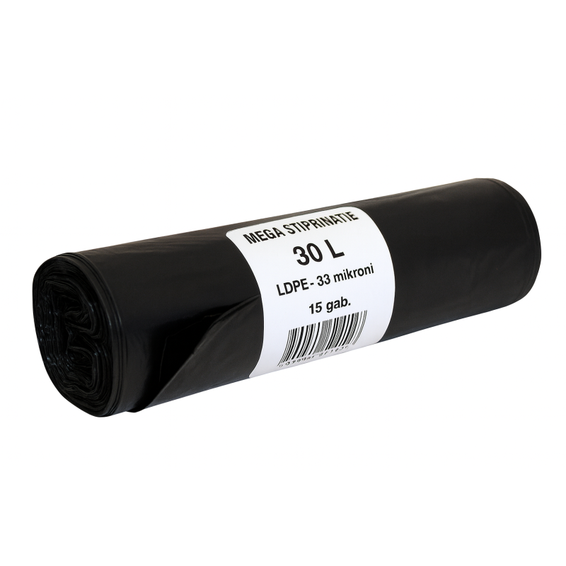 Maisi atkritumu 30L/15gab. 33mic. 52x64cm. melni