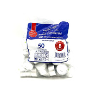 Svece parafina T-gaisma ar alumin. pamatu, 50 gab.(10 pieak./1 kaste)