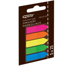 Indeksi 12x45mm bultas, 25 lapiņasx5 krāsas PL