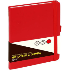 Klade A5/80 lapas, ar gumiju, rūtiņu, sarkana, GRAND