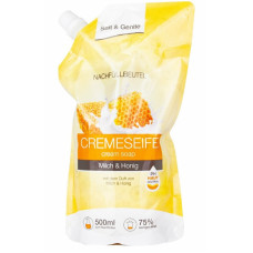 SOFT & GENTLE krēmziepes PIENS/MEDUS rezerve 500ml ( Izcelsmes valsts Vācija )