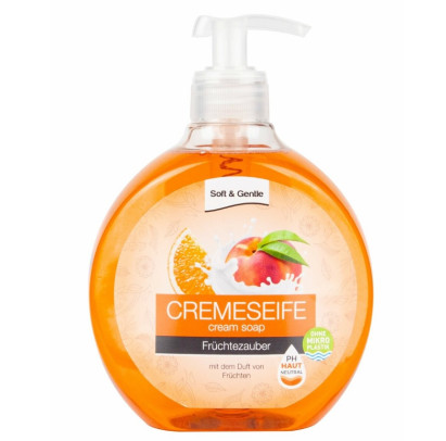 SOFT & GENTLE krēmziepes Augļu burvība, 500 ml
