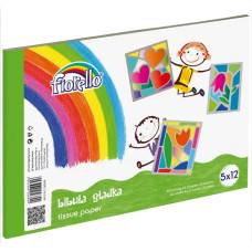 Zīdpapīrs A4 12 krāsas pa 5 lapas (60 lapas)