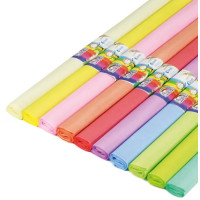 Kreppapīrs 10 pasteļkrāsas/10 rul. 50cmx2.5m
