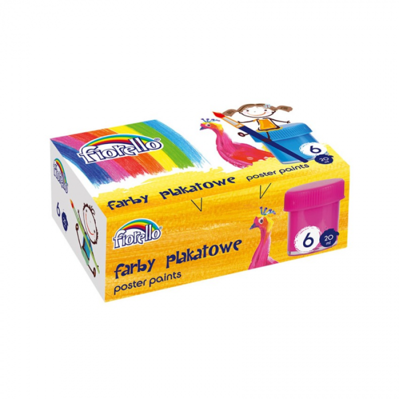 Guaša krāsas 6 krāsas Fiorello