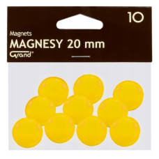 Magnēti 20 mm, dzeltena krāsa PL