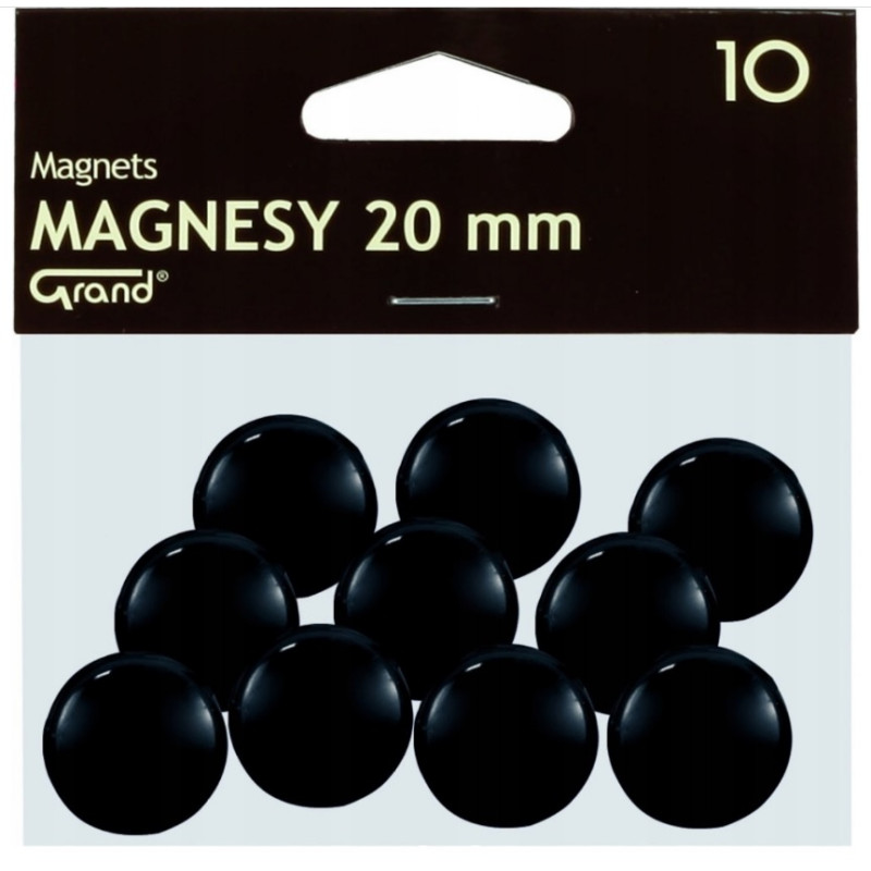 Magnēti 20 mm, melna krāsa PL