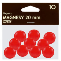 Magnēti 20 mm, sarkana krāsa PL