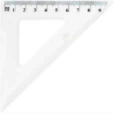 Trīsstūris 45*/10cm caurspīdīgs GR854T