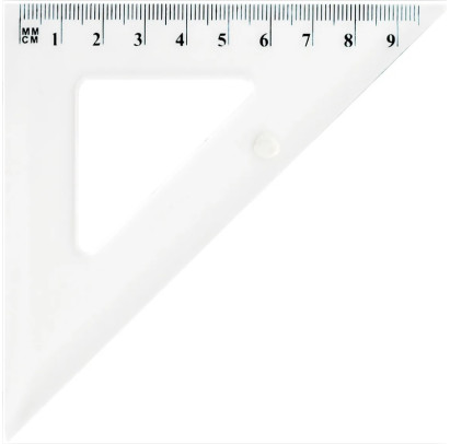 Trīsstūris 45*/10cm caurspīdīgs GR854T