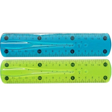 Lineāls 20cm elastīgs, neona krāsas FLEX