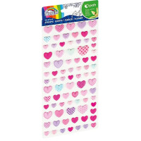 Pašlīmējošas sirsniņas rozā krāsā 81gab. GR-NP149