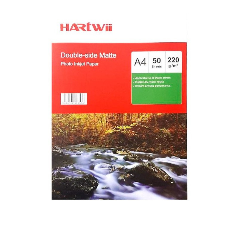 Fotopapīrs A4 160g 20lap matēts divpusīgs Hartwii