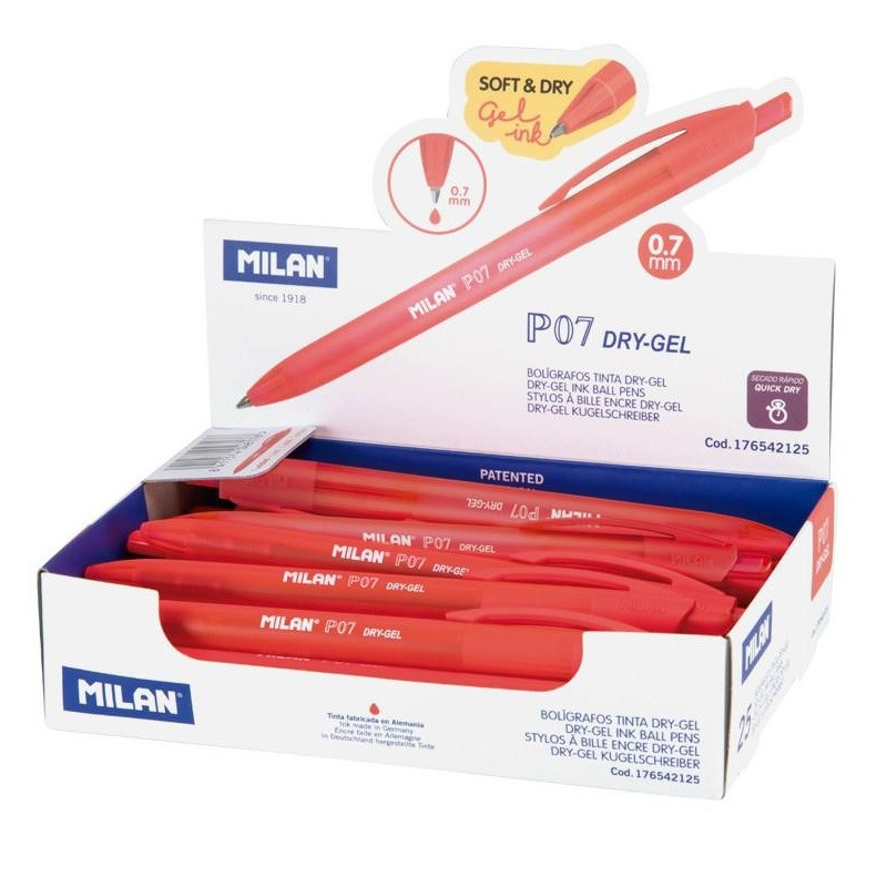 *Pildspalva DRY-GEL 0.7mm, sarkana