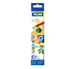 Zīmuļi krāsainie MILAN, 6 krāsas