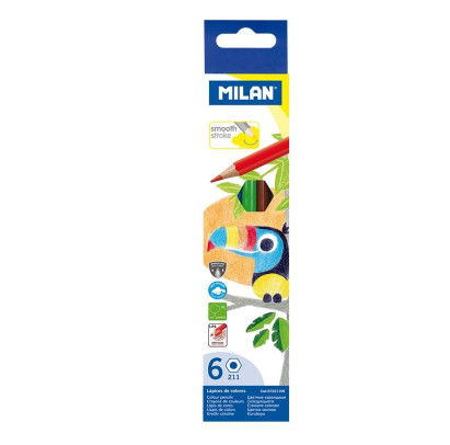 Zīmuļi krāsainie MILAN, 6 krāsas