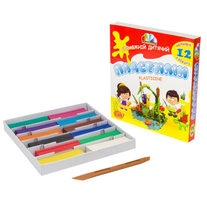 Plastilīns 12 krāsas 240 gr. ZPG