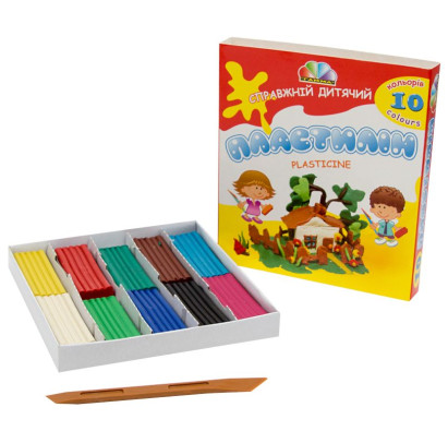 Plastilīns 10 krāsas 200 gr. ZPG