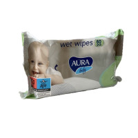 Mitrās salvetes Aura Baby, 60 gab./12 iep. kastē