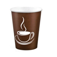 Papīra glāzes 120ml (4oz), "Cup Brown", (50gab) , kaste: 20 iep.