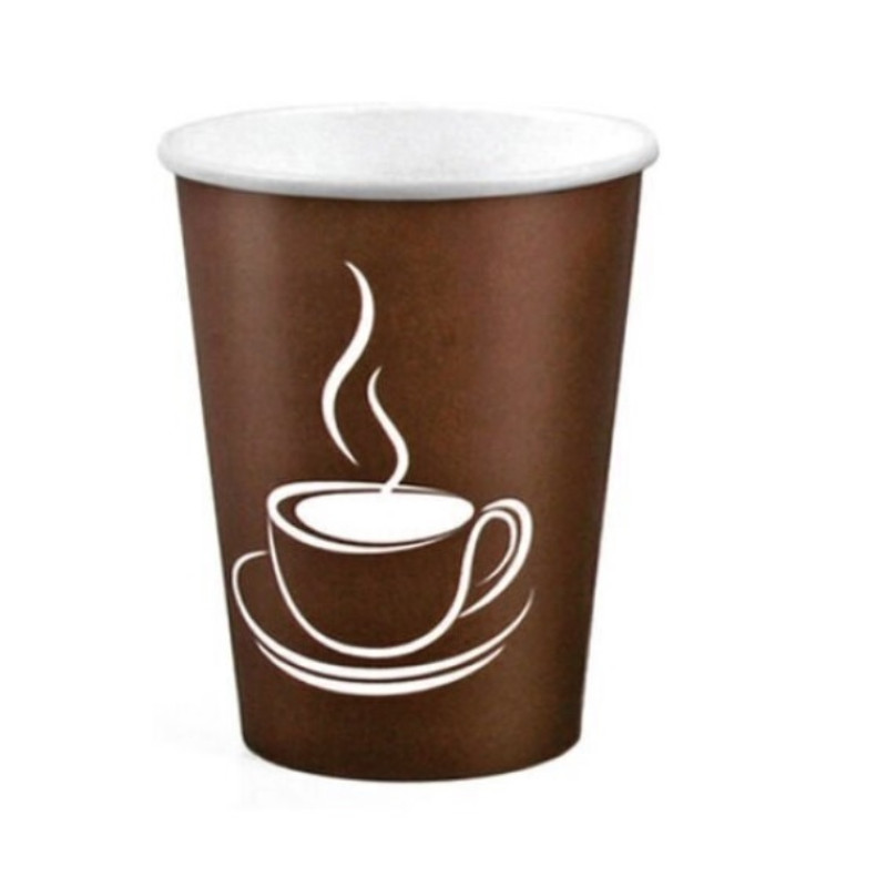 Papīra glāzes 120ml (4oz), "Cup Brown", (50gab) , kaste: 20 iep.