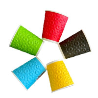 Papīra glāzes 2-sl.,350ml, 12oz, 3D colour mix, d. 90mm, 25gab/iep., 24iep/kastē