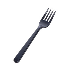 Dakšiņas, plastmasas, melnas, daudzreizlietojamas, PS, 18cm, 50.gab., (40iep/kastē)