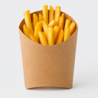 Kārbas priekš fri kartupeļiem, 77x109mm, kraft, 30gab/iep.