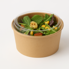 Papīra trauks 750ml, salatiem,  krafts, 50gab/iep.