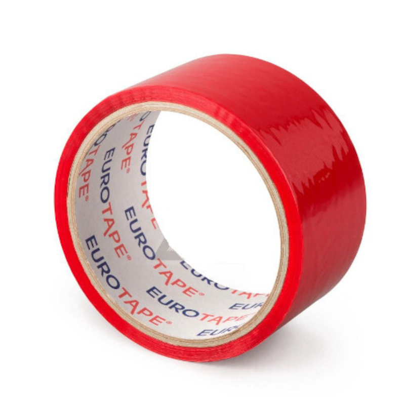 Līmlente iepakošanas, 45m x 48 mm, PP=akrīla lime, sarkan