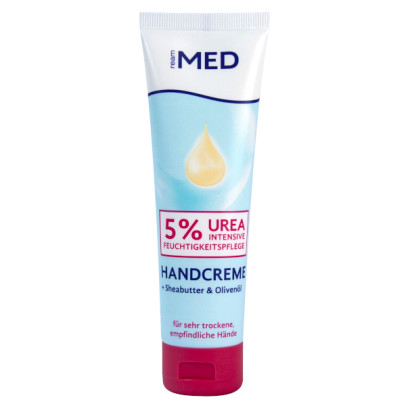 REAM MED krēms rokām ar 5% urea, šī sviestu un olīveļļu, 100 ml