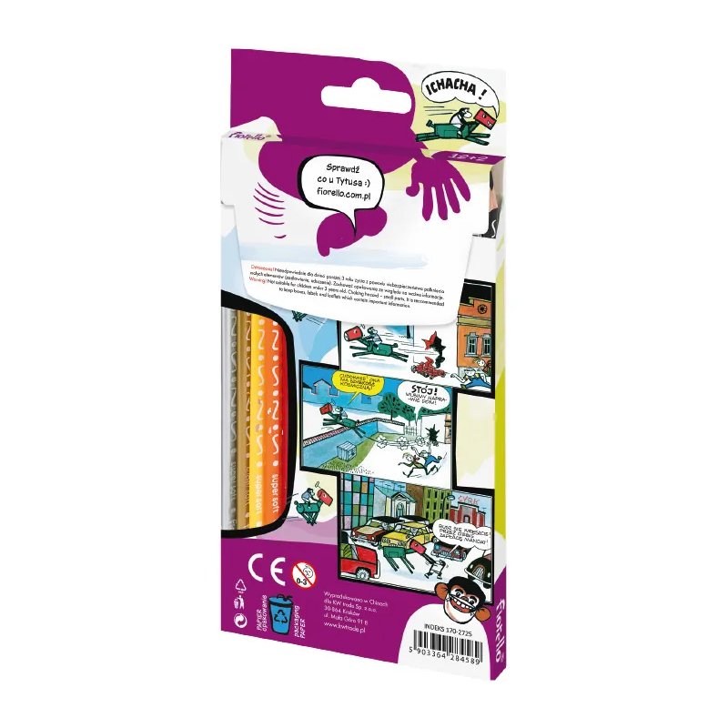 Zīmuļi krāsainie 12 krāsas Super Soft, trīsstūrveida, FIORELLO