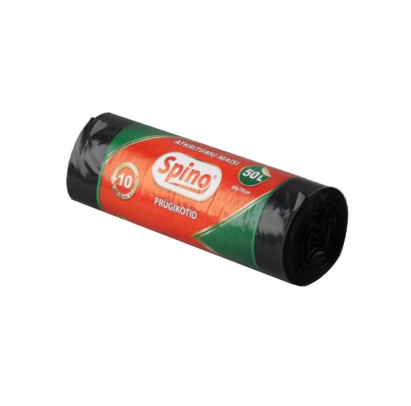 Atkritumu maisi 50L, 62x80cm, melni, 10mikr, HDPE, MULTIPACK, 15gab/rul, 25rul/kastē