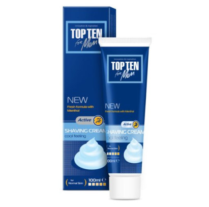 TOP TEN skūšanās krēms ACTIVE, 100 ml