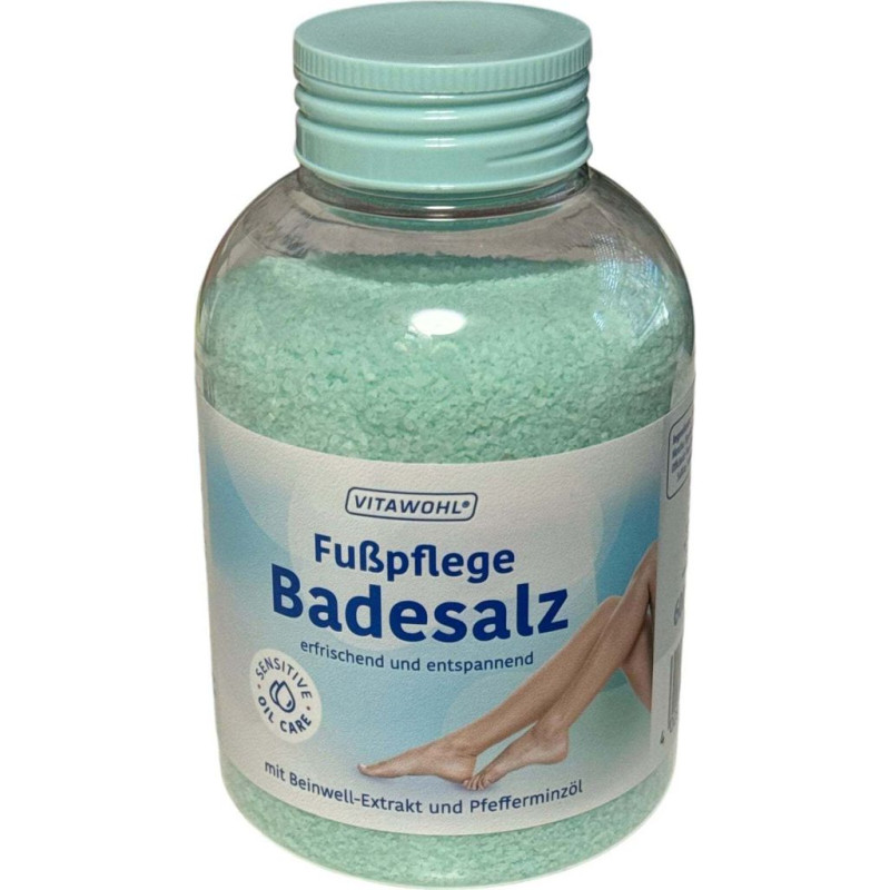 VITAWOHL Fuss-Badesalz ar tauksaknes ekstraktu un piparmētru eļļu 600g. ( Izcelsmes valsts