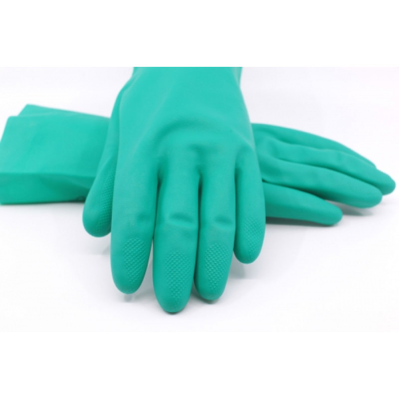 Nitrila cimdi NI TRAXX, zaļi, 380mik, XL izmērs, 31cm , pāris