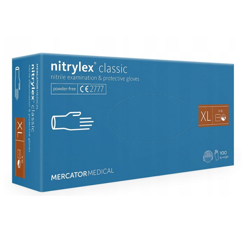 Nitrila cimdi MERCATOR, XL izmērs, 100gab