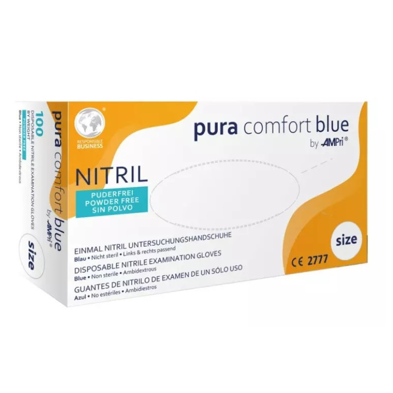 Nitrila cimdi PURA COMFORT, M izmērs, 100gab
