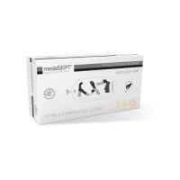 Nitrila cimdi MESASEPT, bez pūdera, melni, M izmērs, 100gab