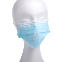 Sejas aizsargmaska medicīniska, 3-slāņu, zila, 50.gab.,(40 iep/kastē)