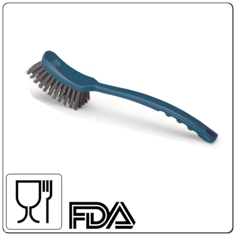 Detectable birste ar garu rokturi, vidēji gari sari, 45x6x8.5cm, tumši zila