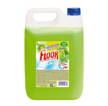 FLOOR lime & mint active soda 24h universāls grīdu mazgāšanas līdzeklis, 5 L