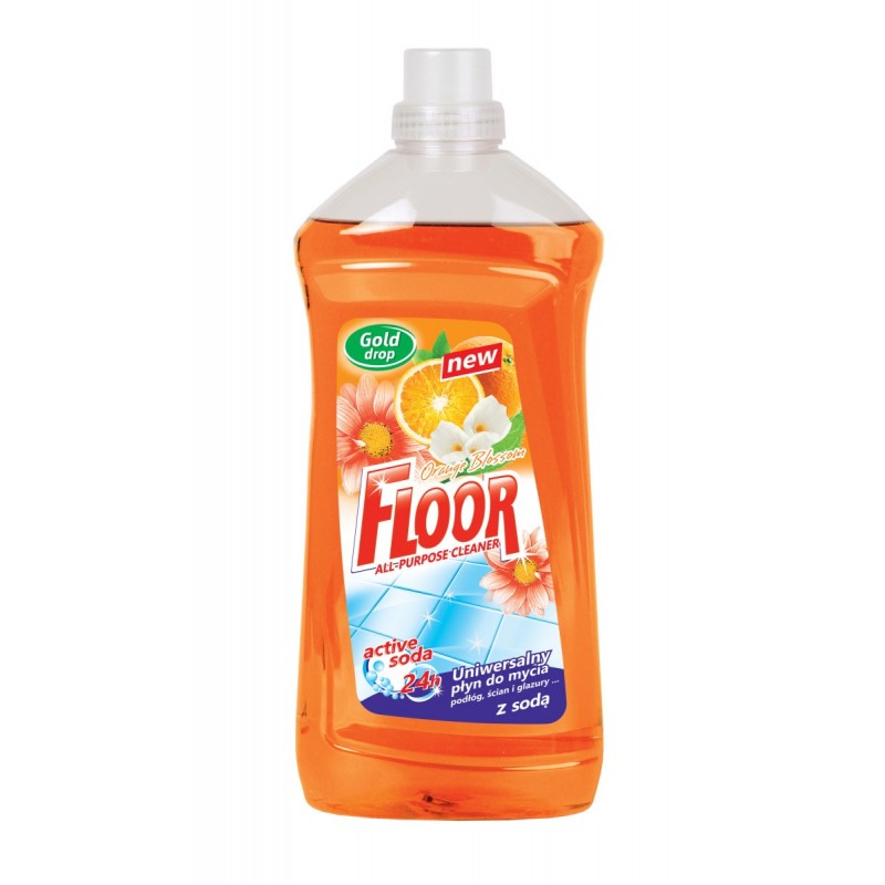 FLOOR universāls grīdas mazgāšanas līdzeklis ORANGE BLOSSOM ar sodu, 1,5L