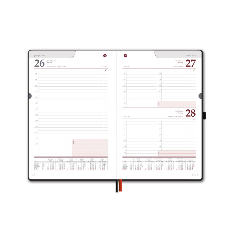 Dienasgrāmata A5, diena, New Standard, zila 2026g.