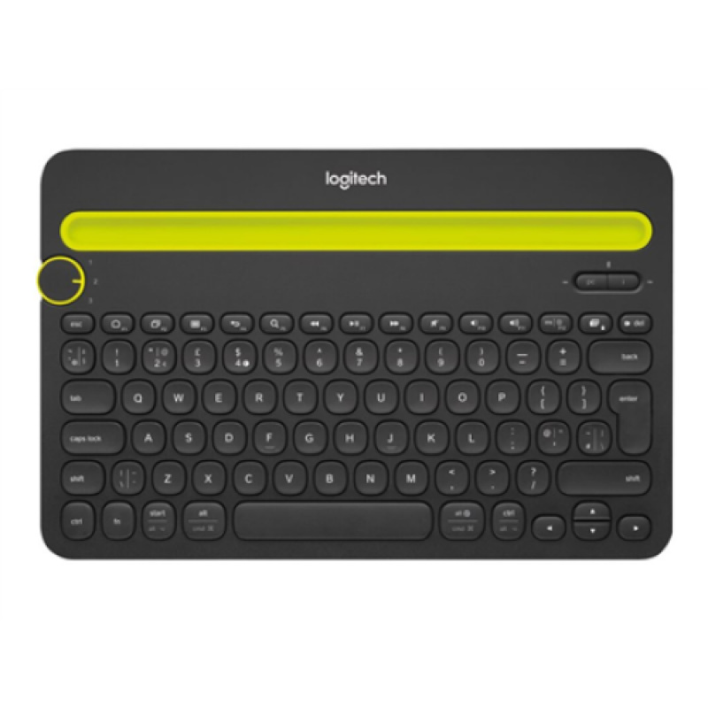 Bluetooth tastatūra Multi Device K480 ENG/RU, melna