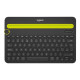 Bluetooth tastatūra Multi Device K480 ENG/RU, melna