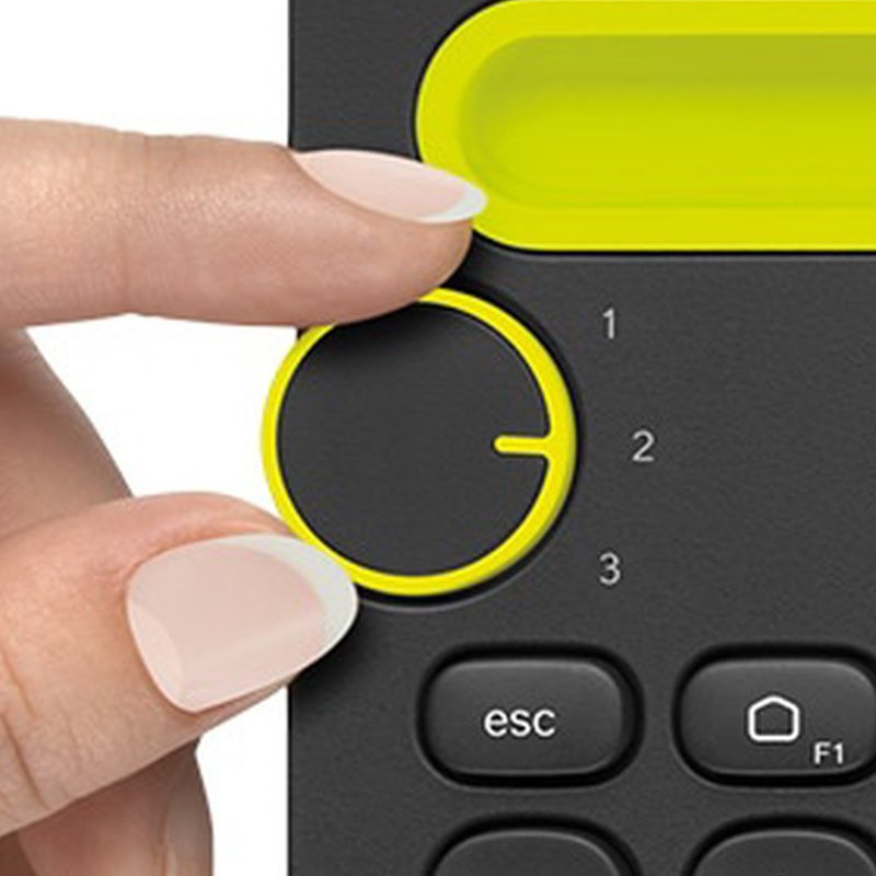 Bluetooth tastatūra Multi Device K480 ENG/RU, melna